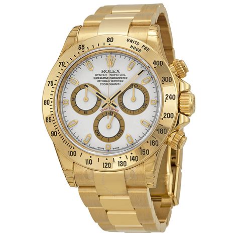 rolex 116528-wso|Rolex Cosmograph Daytona White Dial 18K Yellow Gold Oyster .